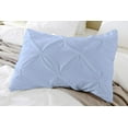 thumbnail image 4 of Pinch Pleated Pillow Shams - Super Soft 100% Egyptian Cotton 1000 Thread Count 2Pcs Pillow Shams - King Size (20" X 40") Inches, Light Blue, 4 of 6