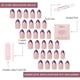 thumbnail image 4 of Press On Nails, ciruela glametica, semitransparente, corta, almendra, 4 of 6