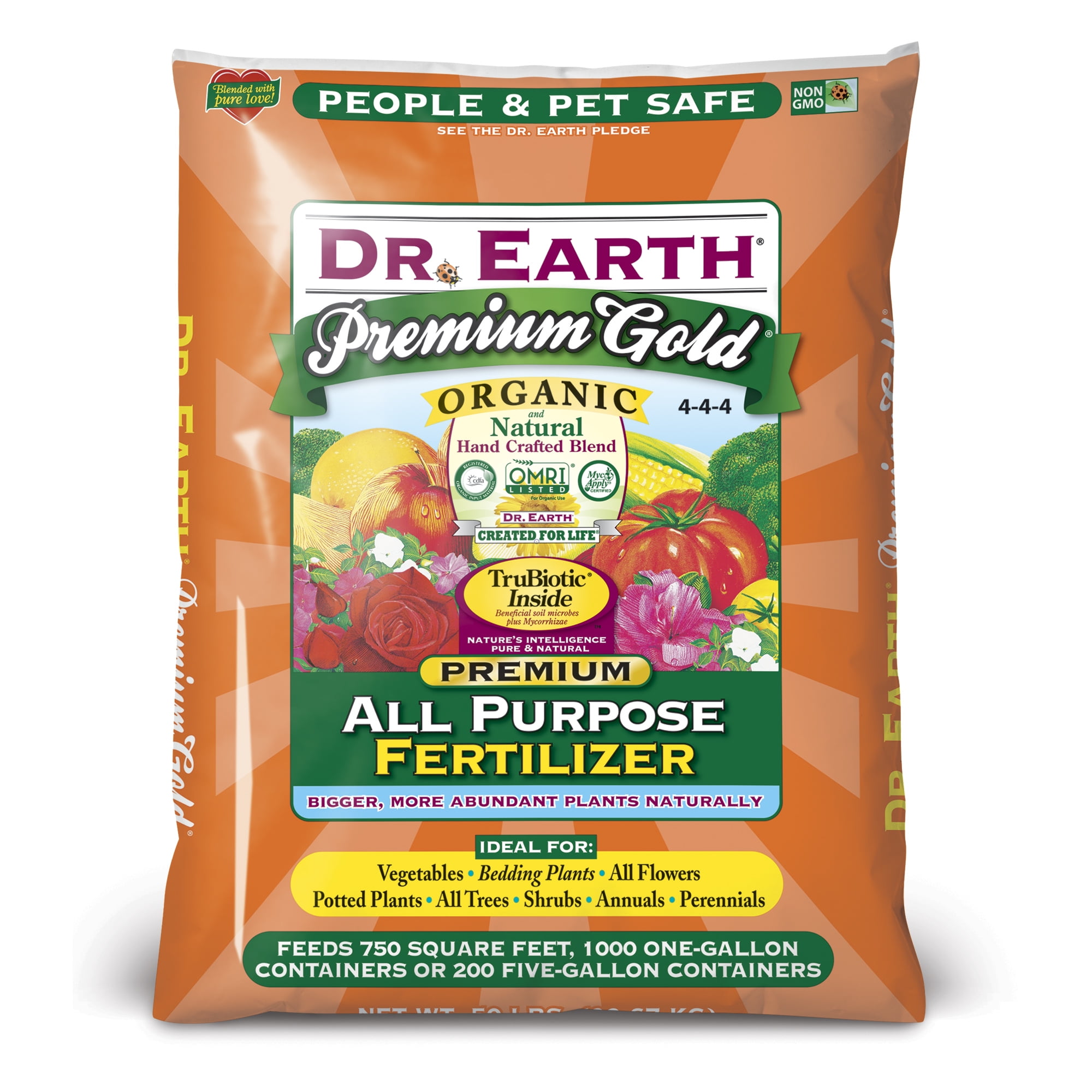 Dr. Earth Organic & Natural Premium Gold All Purpose Fertilizer, 50 lb