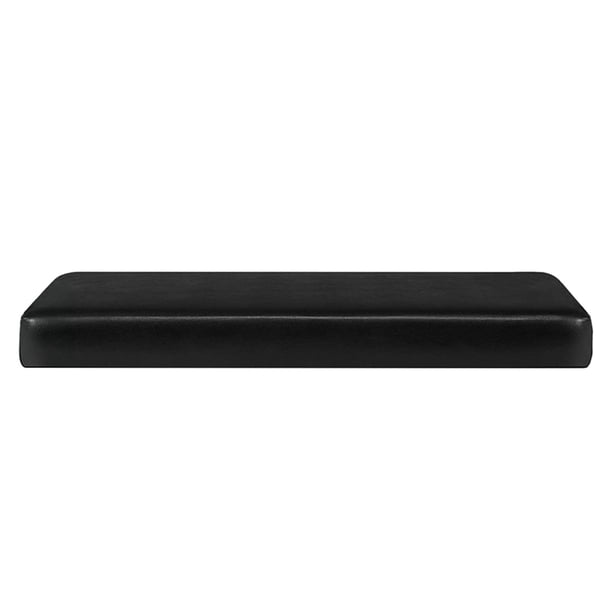 Funda de cojín de sofá de cuero sintético transpirable y protectora para muebles, color negro 4 plazas
