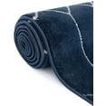 thumbnail image 3 of Marilyn Monroe Glam Collection Area Rug - Trellis (5' 3" x 8' Oval Navy Blue Silver/Silver), 3 of 10
