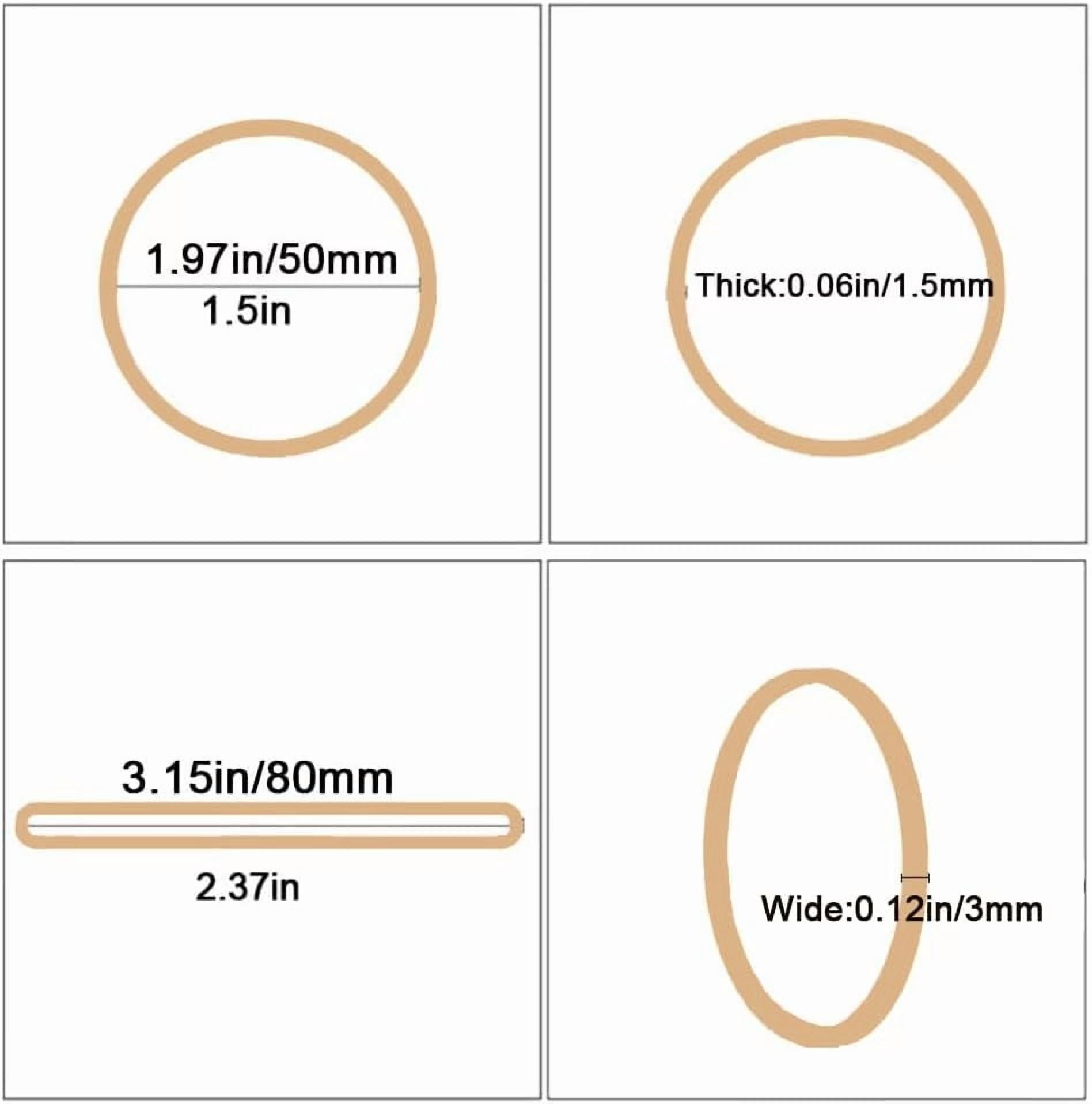 Rubber Bands 200Pcs Size32 Elastic Band Beige Small For Office Home Supplies(3" x 1/8'')