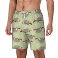 thumbnail image 2 of Uemuo Twig Sloth Pattern Mens Swim Trunks Quick Dry Board Shorts with Mesh Lining, Stretch Beach Shorts Quick Dry No-Chafing Board Shorts-3X-Large, 2 of 9