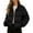 r-125Black1, variant on Females Winter Coat Petite Solid Color Warm Short Puffy For Lightweight Thermal Insulated With Stand Collar All Season Casual Stylish Vacation Jacket