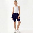 thumbnail image 6 of Hurxie Girls Leggings with Skirt Uniform Skirts for Girls Knee-Length Ruffle Skirt Pants for Kid Navy,11-12 Years, 6 of 6