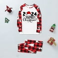 thumbnail image 3 of Zwiiyzr Family Matching Sets Christmas Jammies Christmas Plaid Printed Blouse Tops+Pants Family Matching Pajamas Set 2025 Red, 3 of 6