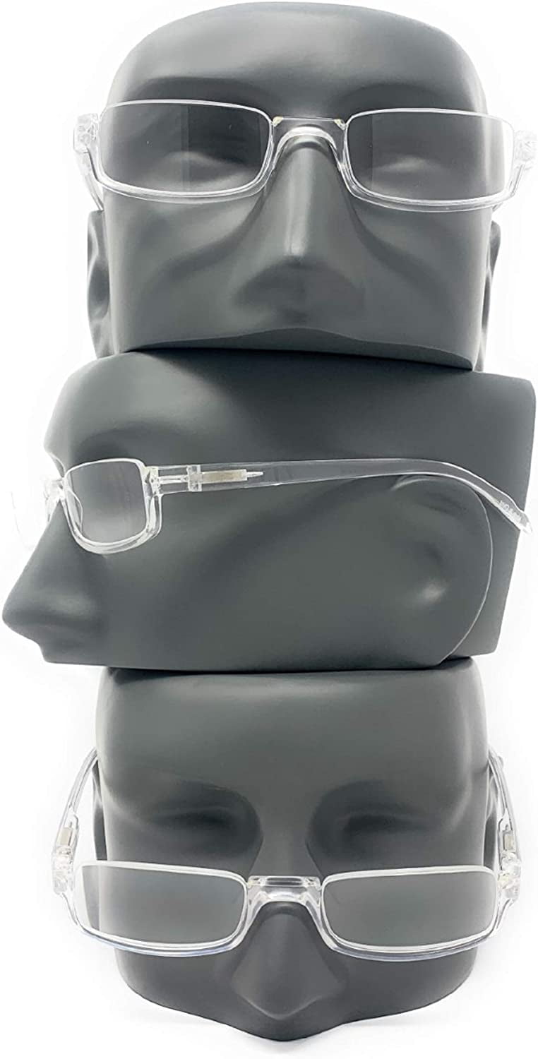 The  Half Frame Reading Glasses, Unisex Semi Rimless Readers + 2.50 Clear