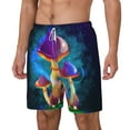 thumbnail image 2 of Balery Magic Mushrooms ,Fireflies Mens Swim Trunks Swim Shorts for Men Quick Dry Inseam Beach Shorts with Compression Liner Pocket-Large, 2 of 9