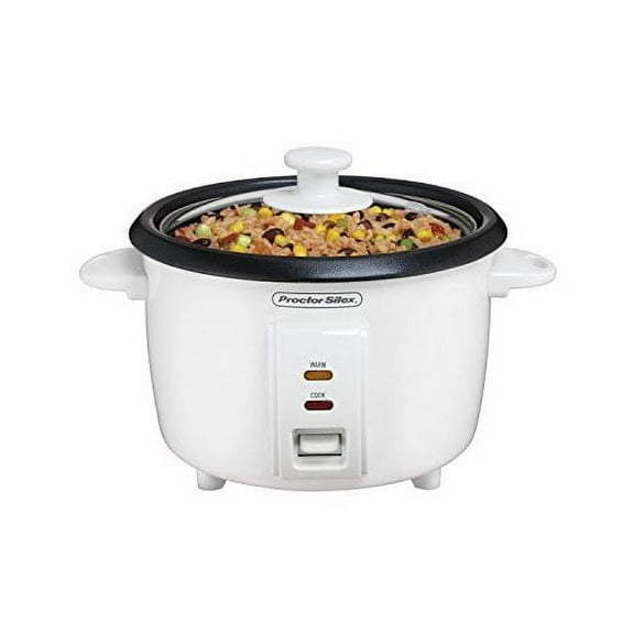 proctor silex 4-cups uncooked resulting in 8-cups cooked rice cooker, white (37534y)