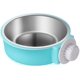 thumbnail image 1 of Tazón colgante de acero inoxidable para jaula de mascotas, tazón de agua y comida para mascotas para gato Cachorro Pájaro Conejo (17 cm * 5 cm, azul), 1 of 5