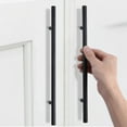 thumbnail image 4 of Yuangui Pulls Handles Black Stainless Cabinet Steel Cupboard Kitchen Dressert Drawerbar Cabinets Black Pulls Handles Handle Door, 4 of 10