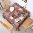 thumbnail image 2 of Pioneer Flower Floral Print Pattern Square Tablecloth, Waterproof Wipeable Spillproof Washable Table Cover for Home Kitchen Party Decor, 42"x42", 2 of 6