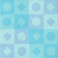 thumbnail image 1 of Ahgly Company Indoor Square Patterned Blue Diamond Blue Area Rugs, 7' Square, 1 of 6
