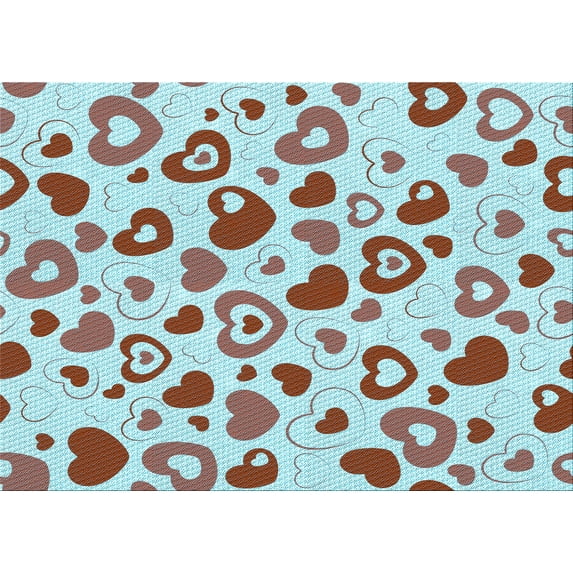 Ahgly Company Indoor Rectangle Patterned Dark Almond Brown Area Rugs, 5' x 7'