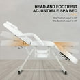 thumbnail image 5 of Artist hand White Reclining Facial Bed Tattoo Massage Table Lash Bed Beauty Spa Salon Chair with Tray, 5 of 17