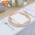 thumbnail image 3 of 50Pcs White Antique Charger Plates Set with Gold Edge, 13" Plastic Embossed Decorative Plate, Reusable Serving Dinner Plate for Wedding, Dining, Party Events (White Background with Gold Rim), 3 of 18