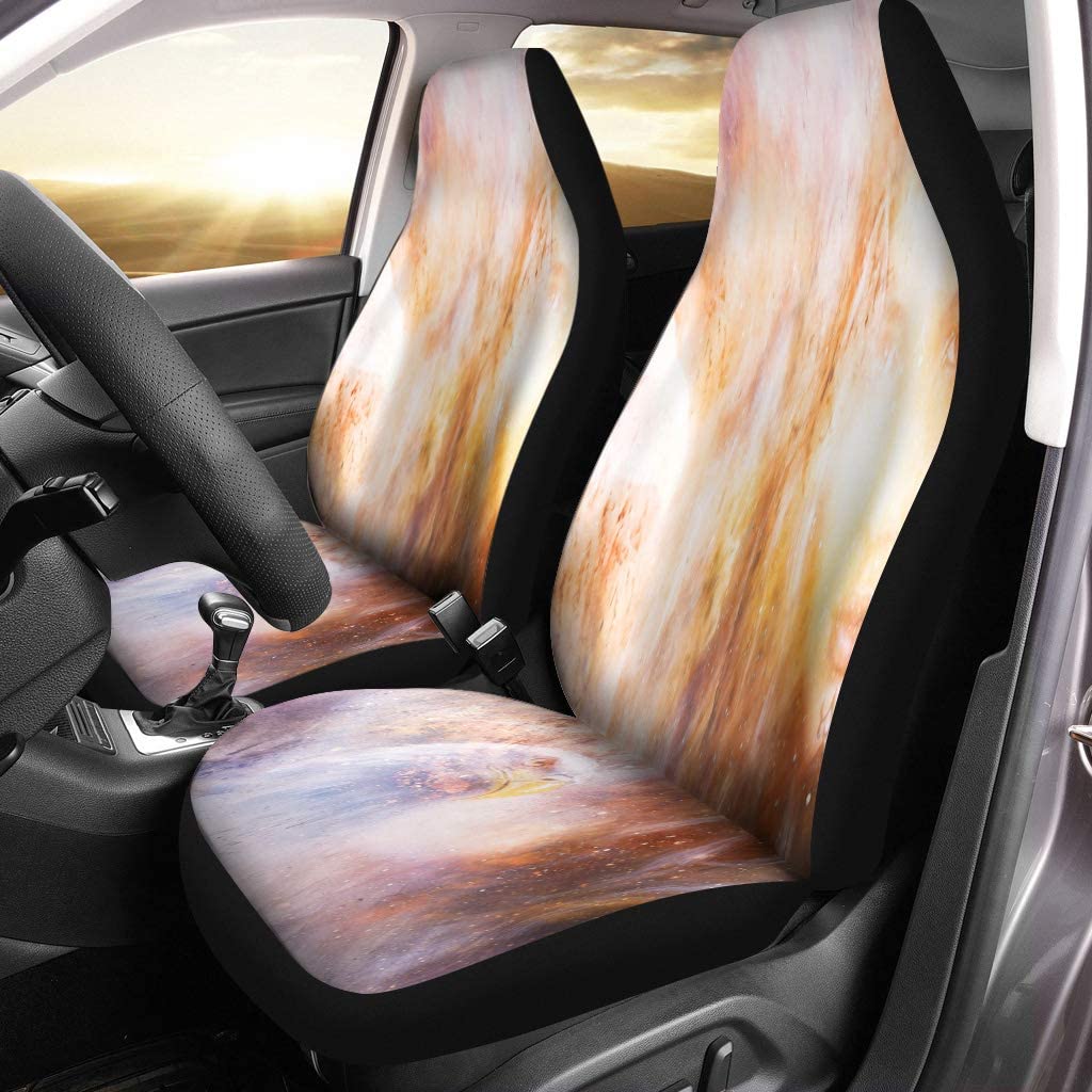 KXMDXA Set of 2 Car Seat Covers Orange Goddess Woman and Eagles in