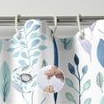 thumbnail image 6 of Extra Long Light Blue Leaves Shower Curtain 72 x 84 Inch, Plant Bathroom Shower Curtains, Waterproof Fabric Botanical Shower Curtain, 6 of 6