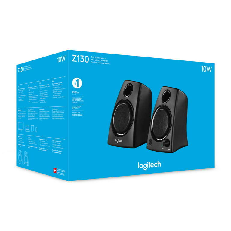Z130 Compact 2.0 Speakers, Jack, Black - Walmart.com