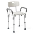 thumbnail image 1 of Silla Banco para Ducha/Baño/Tina Ajustable con Brazos Desmontables y Respaldo Soporta hasta 130 Kgs de Peso para Baño Adulto Mayor, 1 of 5
