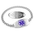 thumbnail image 1 of MedicEngraved Stainless Steel Custom Medical Alert Bracelet - 5mm Curb Link, 1 of 8