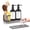 Grey Sink Caddy + Black Bottle + Black Pump, variant on Kitchen Soap Dispenser Set with Drying Tray – 16oz Glass Bottles with Stainless Steel Pumps, Sink Organizer Caddy with Brush Holder & Non-Slip Feet – All-in-One Dish & Hand Soap Station