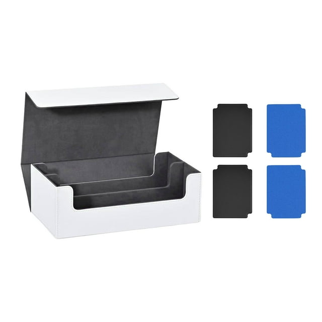 Estuche para cartas de 1800 cartas, protector de cartas, funda para cartas, caja para naipes Tarjetero Blanco Gris