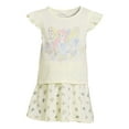 thumbnail image 2 of Disney Princess Toddler Girls Blooms Graphic Tee and Skirt, 2-Piece Set, Size 12M-5T, 2 of 5
