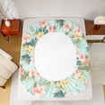 thumbnail image 5 of Feelyou Spring Flower Floral Full Size Sheets, Palm Leaf Botanical Bed Sheets, Teens Kids Girls Women Sheet Sets, Ultra Soft Bedroom Decor, 4 Pieces, 5 of 7