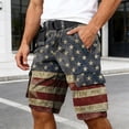 thumbnail image 3 of Independence Day Shorts for Men 2026 Summer Casual Us Flag Print Straight Leg Cargo Shorts with Pockets, 3 of 6
