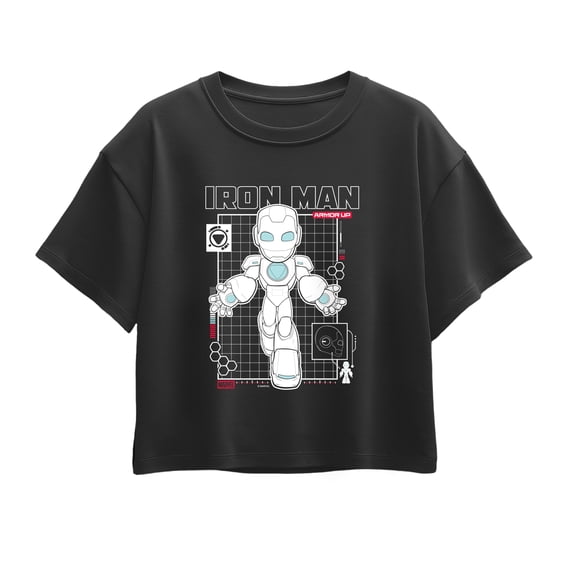 Iron Man & His Awesome Friends - Digital Iron Man Short Sleeve Boxy Graphic T-Shirt