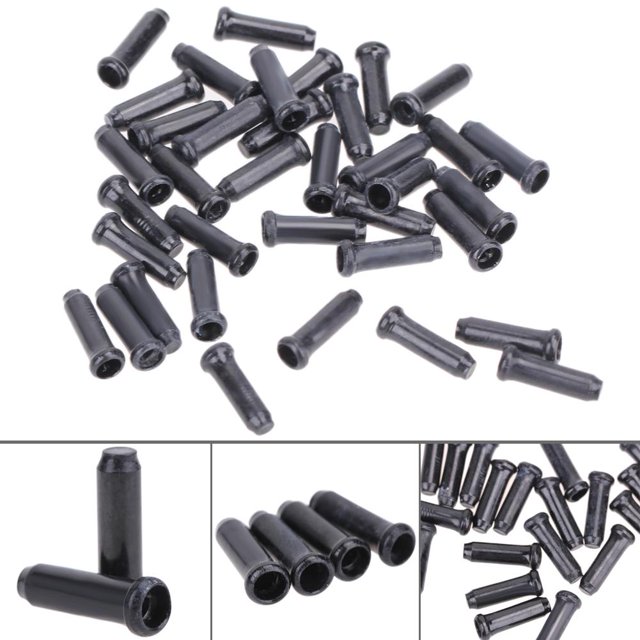 Extremo del cable interior de la palanca de cambios del freno de la bicicleta Tapa de alambre de las puntas de la bicicleta de aluminio 50 piezas Sywqhk Accesorios para bicicletas