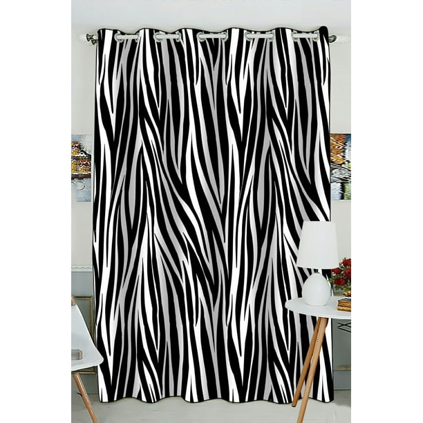 ECZJNT Animal Zebra Zebra Stripe Blackout Window Curtain Drapery Panels