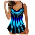 thumbnail image 2 of Amidoa Womens Swimsuits Tankini Tummy Concealing Graphic Print Modest Tankinis Womens Swim Shorts, 2 of 4