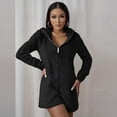 thumbnail image 5 of Abomasnow Womens Onesies Pajamas Sherpa Fleece Lined Warm Jumpsuit One Piece Zipper Hooded Playsuit Sleepwear Winter Fuzzy Romper, 5 of 7