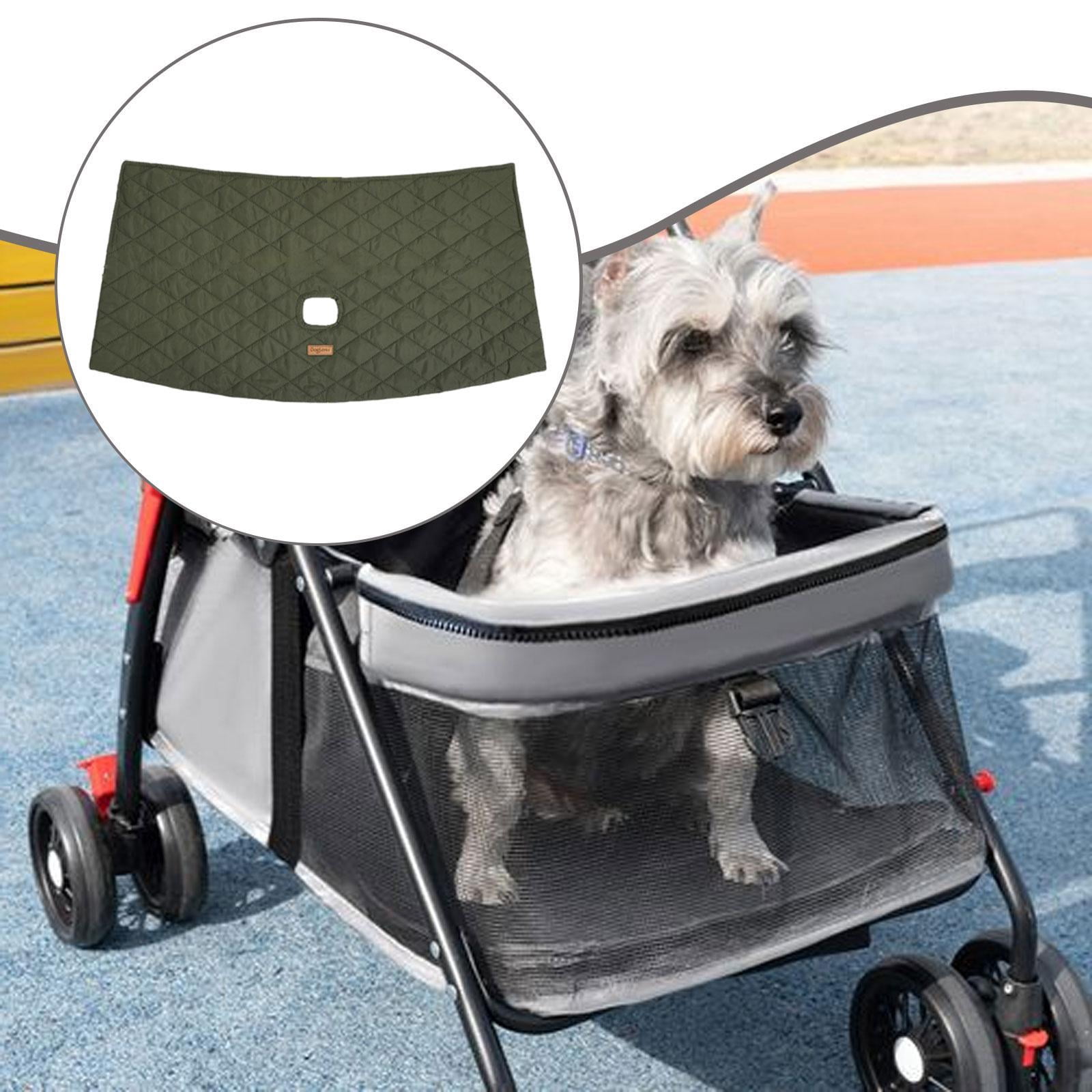 EHJRE Pet Strollers Edge Cover Mat Front Cover Practical Portable Accessory Premium Washable Professional Durability Pets Dirts Mat Green