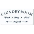 thumbnail image 2 of Wall Decor Laundry Room Wash Dry Fold Repeat Letters Vinyl Wall Decals 36x14-Inch Deep Blue, 2 of 4