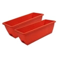 thumbnail image 2 of Contenedor de caja de ventana de flores kusrkot maceta de flores 2 uds rojo, 2 of 8
