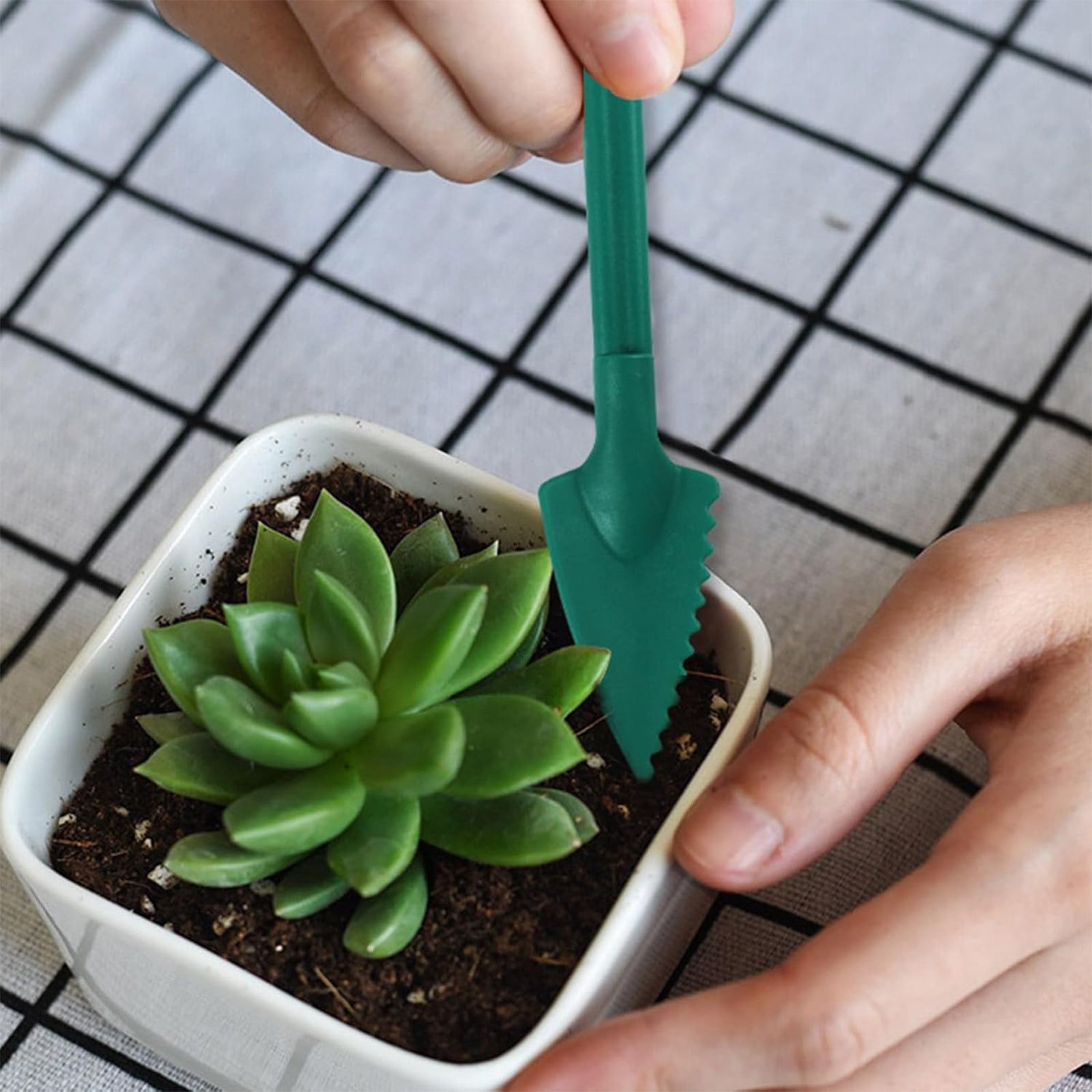 ERTZAE Seedling Transplanter Tool - Adjustable Punching Depth For Garden Nursery Seed Trays,Horticultural Seedling Puncher 6in - Integrated Tool for Efficient Seedling Raising & Precise Punching
