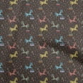 thumbnail image 1 of oneOone Viscose Jersey Brown Fabric Circus Sewing Material Print Fabric By The Yard 60 Inch Wide, 1 of 5