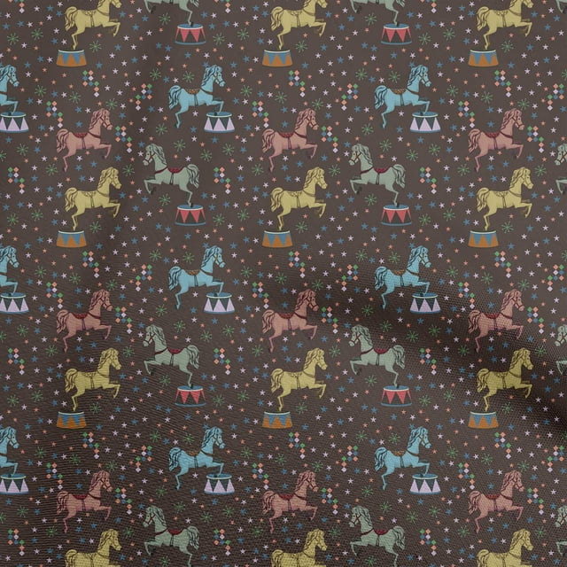 oneOone Tissu Tabby en Soie Marron Matériel de Robe de Cirque Tissu Imprimé Tissu au Mètre 42 Pouces de Large-Ab