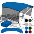 thumbnail image 1 of KNOX Universal 4 Bow Bimini Top Replacement Canvas & Mesh Sidewalls, 600D Marine Grade Sun Shade Boat Canopy with Detachable Side Blocks, Storage Boot, No Frame, 79-84"W, Pacific Blue, 1 of 7