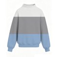 thumbnail image 3 of Grblisyd Sweatshirts for Girls Cute Color Block Preppy Loose Hoodies Crewneck Raglan Long Sleeve Pullover Tops, 3 of 4