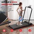 thumbnail image 3 of Treadmill 2 in 1 for Home/Office, Patbrela 300 Lbs Walking Pad Treadmill with HandleBar,Under Desk Treadmill with Mat, Touch Control,LED Display & Remote Control, 3 of 8