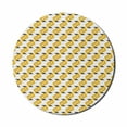 thumbnail image 1 of Minimalist Mouse Pad for Computers, Trippy Hexagon Geometrical Bars Boys Childish, Round Non-Slip Thick Rubber Modern Gaming Mousepad, 8" Round, Blue Earth Yellow, by Ambesonne, 1 of 2