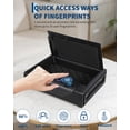 thumbnail image 3 of EDTara Gun Safe for Pistols, Biometric Handgun Safe With Fingerprint, Full-Digital Keypad, and Key Entry, Quick Access Pistol Safe With Interior Light for Bedroom, Living Room, or Cloakroom, 3 of 7