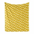 thumbnail image 1 of Umbrella Soft Flannel Fleece Throw Blanket, Continuous Raindrops Autumn Weather Simple Abstract Illustration, Cozy Plush for Indoor and Outdoor Use, 70" x 90", Earth Yellow and Mustard, by Ambesonne, 1 of 5