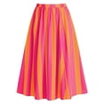 thumbnail image 4 of Maxi Skirts for Women Casual Comfort A line Summer Skirts Flowy Skirt Elegant Striped Midi Skirt Fashion for Daily Wear, 4 of 5