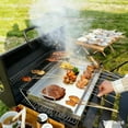 thumbnail image 5 of 100% Stainless Steel Griddle, Universal Griddle for Gas Grills with Grease Groove, for Gas and Charcoal Grilling, Camping Parties and Gatherings, 23”×16”, 5 of 9