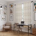 thumbnail image 5 of Beige Boho Kitchen Curtain for Berdoom Living Room Cafe 72 Inch Length, Vintage Ethnic Tribe Abstract Geometric Tiers Curtains Light Filtering Drapes Rod Pocket Window Treatment 2 Panels 52"Wx72"L, 5 of 8